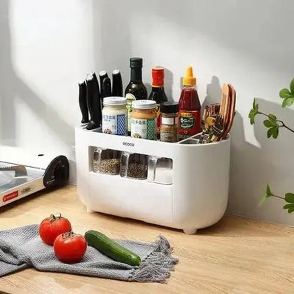 Kitchen Seasoning Storage Rack and Knife Holder