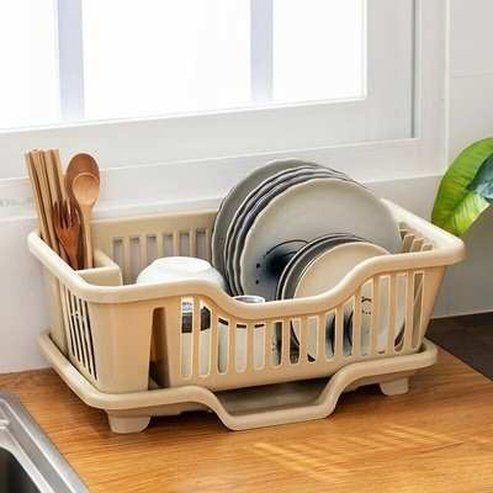 Kitchen Utensils Drainer Rack with Drain Board