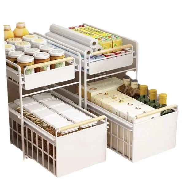 Kitchen Pull-out Rack, Floor-to-Ceiling Multi-layer Narrow Crevice Pull Basket