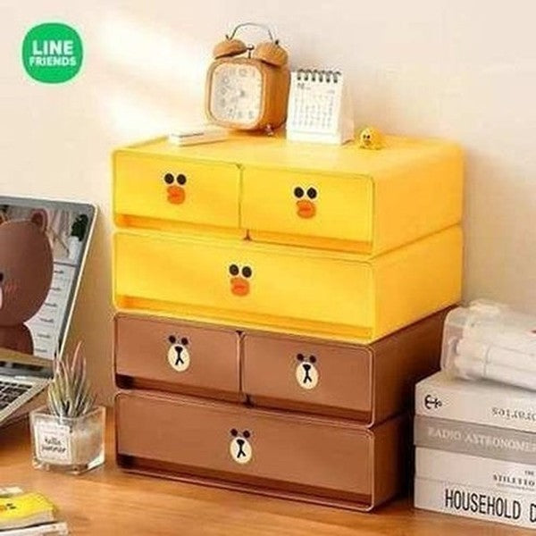 LINE FRIENDS Drawer Desk Storage Box