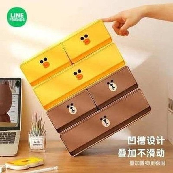 LINE FRIENDS Drawer Desk Storage Box