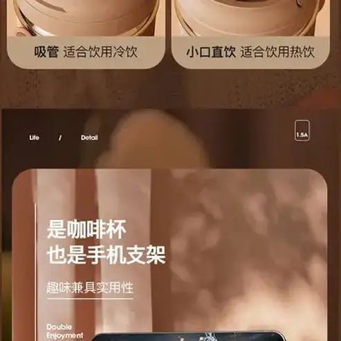 LINE FRIENDS Kawaii Anime Brown Glass Straw Cup