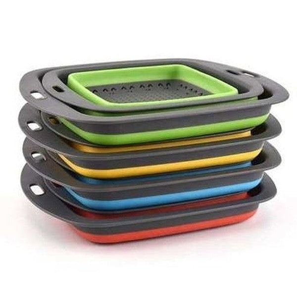 LMETJMA Square Collapsible Colander