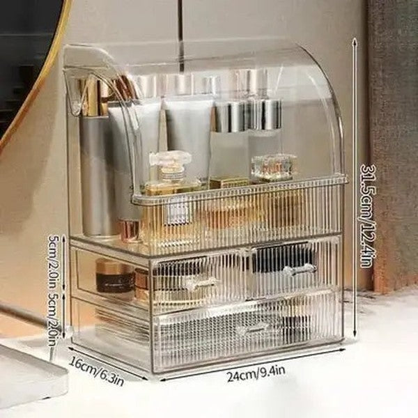 Large Capacity Clear Acrylic Cosmetic Drawer Organizer