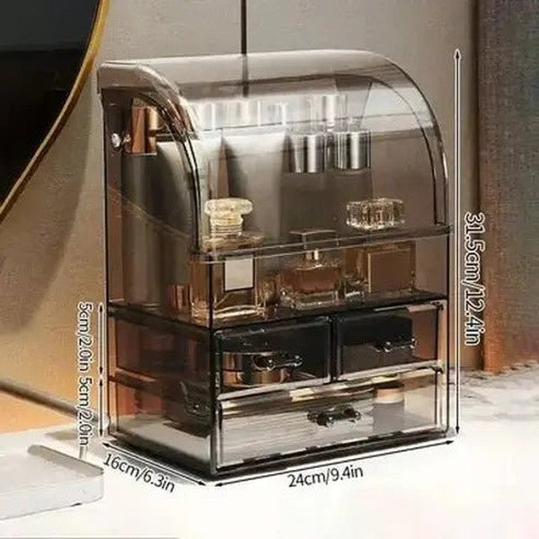 Large Capacity Clear Acrylic Cosmetic Drawer Organizer