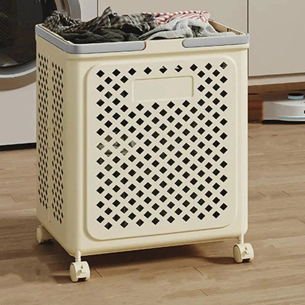 Laundry Basket with Wheels Foldable Laundry Sorter Cart