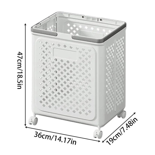 Laundry Basket with Wheels Foldable Laundry Sorter Cart
