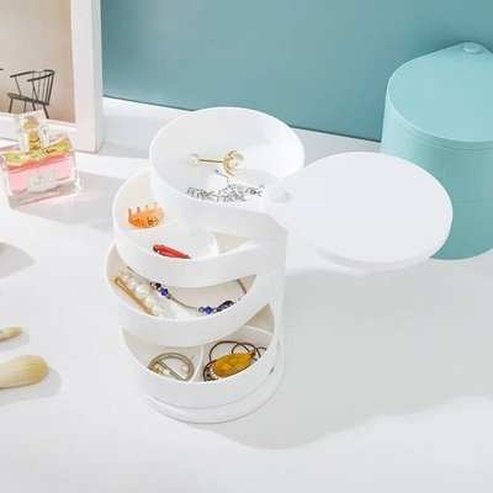 Layered Rotating Jewelry Storage Box