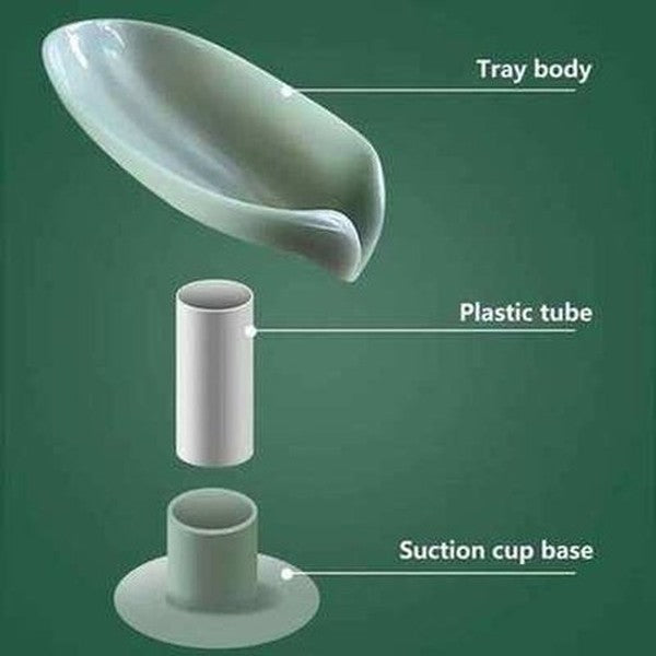 Leaf Shape Soap Box Drain Soap Holder Bathroom Storage
