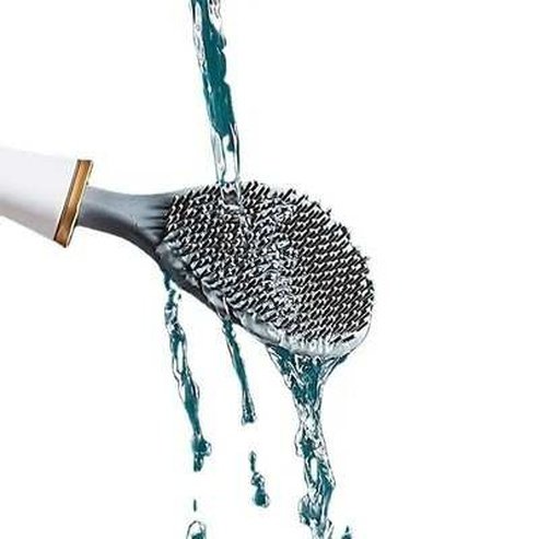 Long Handle Soft Hair Toilet Cleaning Brush Set Silicone