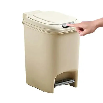 Luxury Foot Pedal Trash Can: Large Capacity Dustbin With Lid