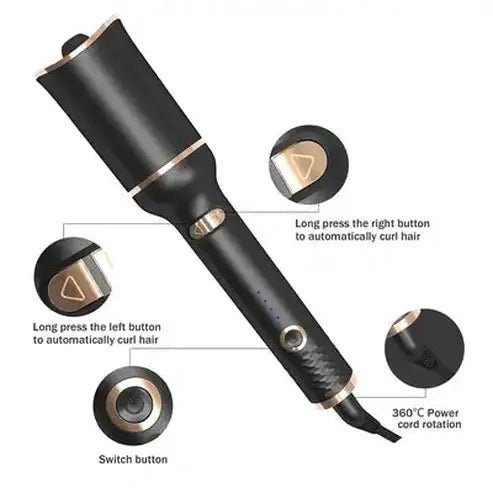 MagicCurl Pro: Ceramic Rotating Auto Hair Curler