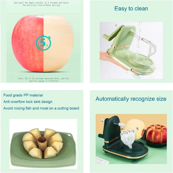 Manual Apple Peeler – Stainless Steel Hand Crank Peeler for Apples