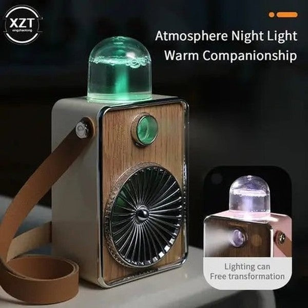 Mini Retro Mist Fan: USB Humidifier