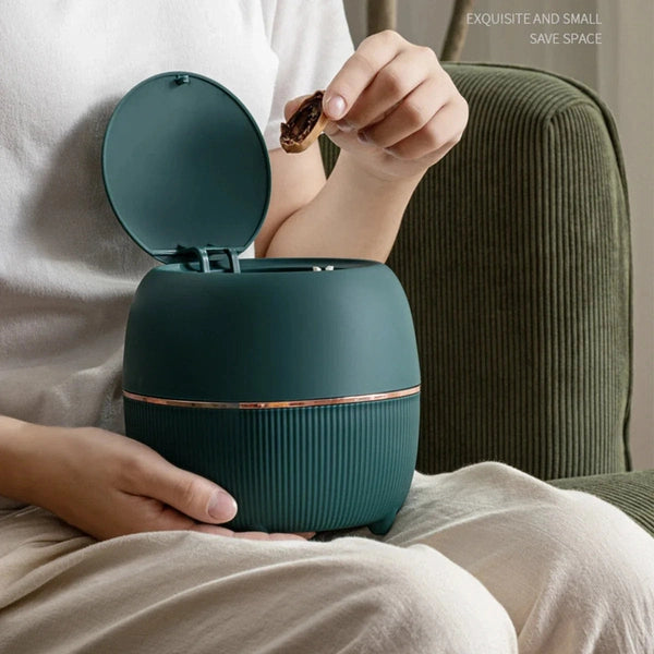 Mini Recycle Bin, Pressing Type Trash Can, Desktop Garbage Bin
