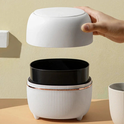 Mini Recycle Bin, Pressing Type Trash Can, Desktop Garbage Bin