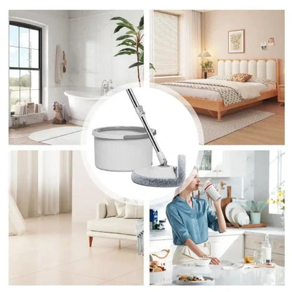 Mop and Bucket Set with Wringer and Telescopic Handle – All-in-One Home Cleaning System for Floors and Dust