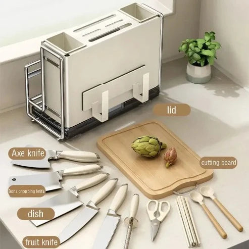 Multi-Functional Countertop Kitchen Knife Storage Block