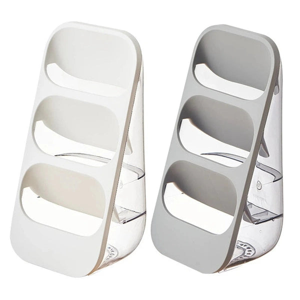 Multi-Functional Three-Layer Draining Storage Box For Kitchen Utensils