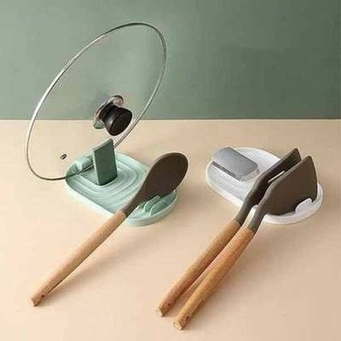 Multi Purpose Kitchen Pot Lid and Spatula Storage Rack