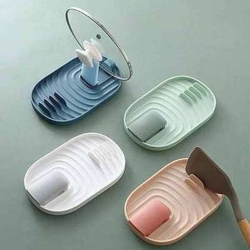 Multi Purpose Kitchen Pot Lid and Spatula Storage Rack