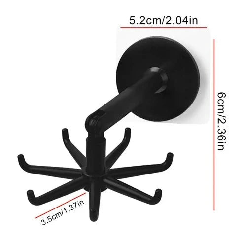 Multi-Purpose Wall Hanger: 360° Rotation for Easy Access
