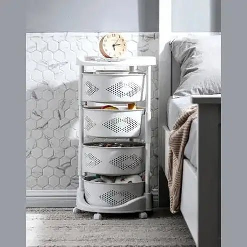 Multi-Tier Floor Shelf Organizer for Kitchen