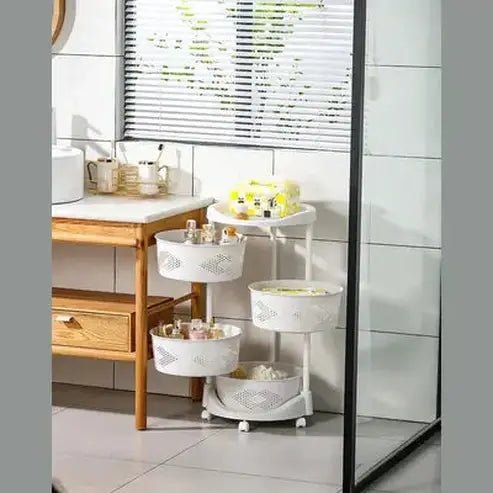 Multi-Tier Floor Shelf Organizer for Kitchen