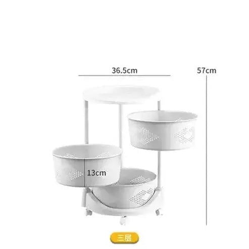 Multi-Tier Floor Shelf Organizer for Kitchen