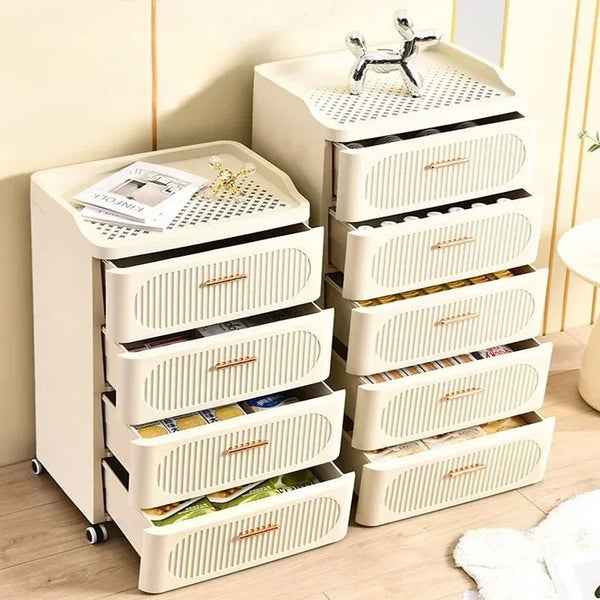 Multi-layer Drawer Nightstand, Removable Snacks and Toys Storage Cabinet