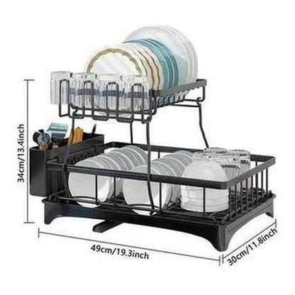 Multifunctional Double-Layer Dish Filter Rack