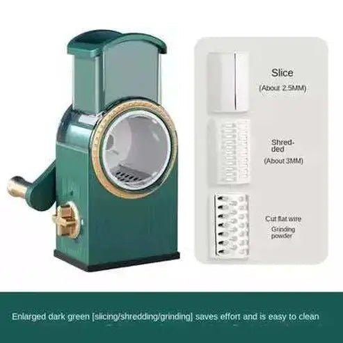 Multifunctional Hand Crank Rotary Kitchen Drum Slicer