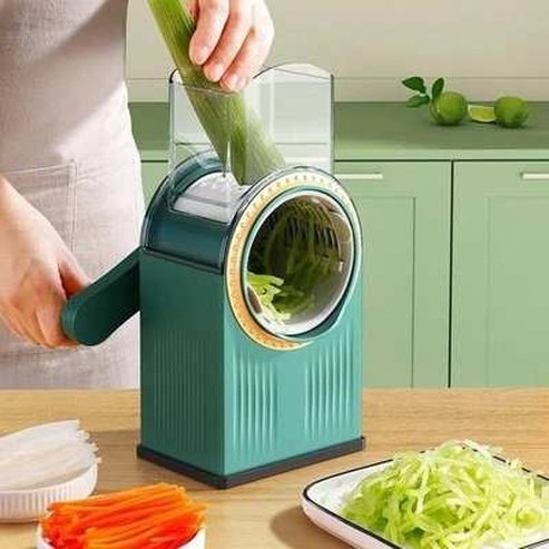 Multifunctional Hand Crank Rotary Kitchen Drum Slicer
