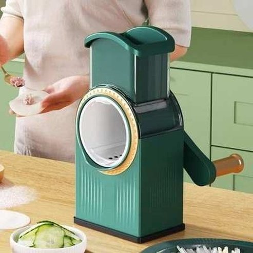 Multifunctional Hand Crank Rotary Kitchen Drum Slicer
