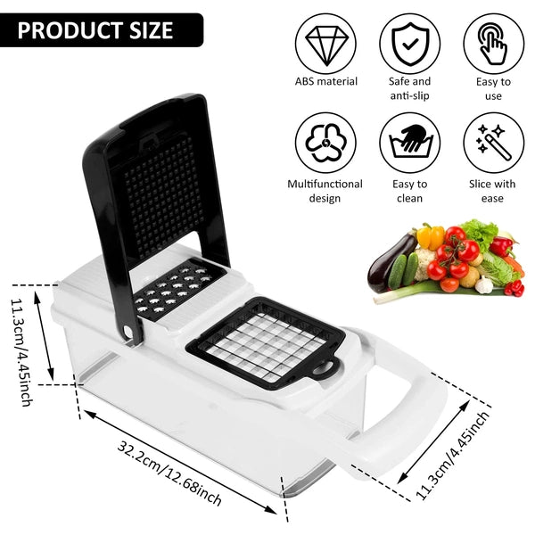 Multifunctional Vegetable Chopper – Food Slicer with Modular Blades