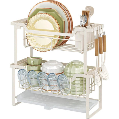 Narrow Shelf Dishes Drying Rack Cutlery Organizer