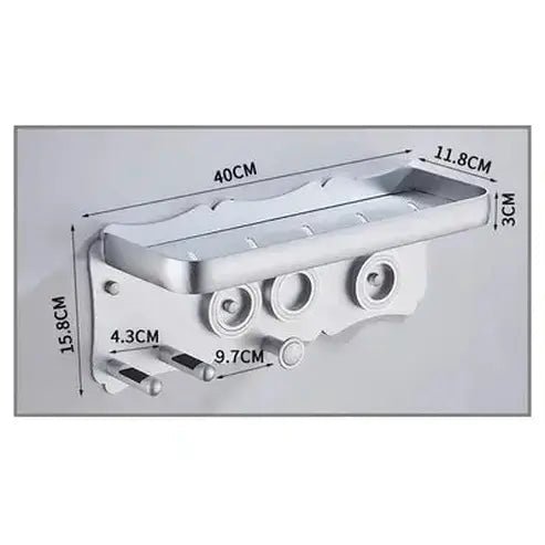 No Drilling Metal Wall-Mounted Hair Dryer Holder