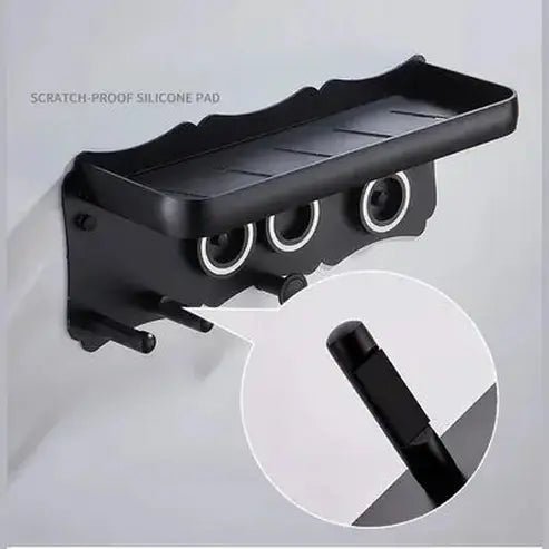 No Drilling Metal Wall-Mounted Hair Dryer Holder