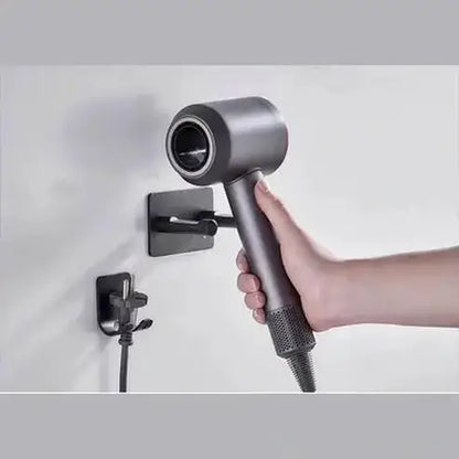 No Drilling Metal Wall-Mounted Hair Dryer Holder
