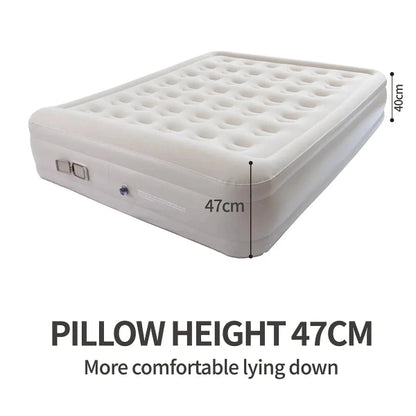 PVC Flocked Inflatable Camping Mattress with Independent Air Pump