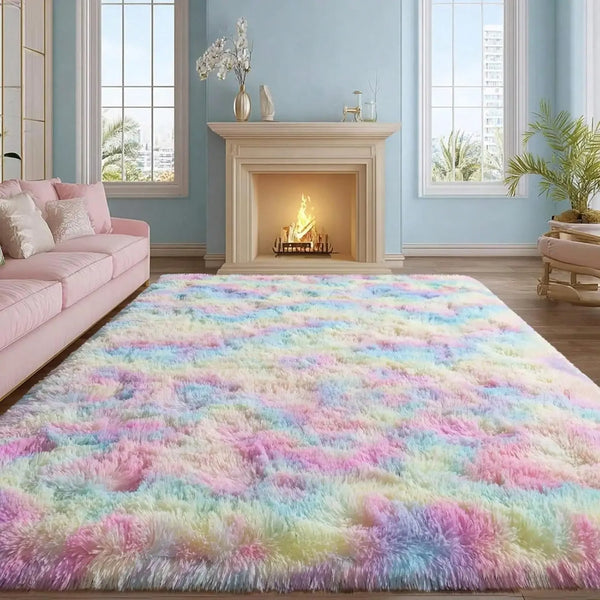 Plush Long-Pile Area Rug – Super Soft Non-Slip Thick Carpet