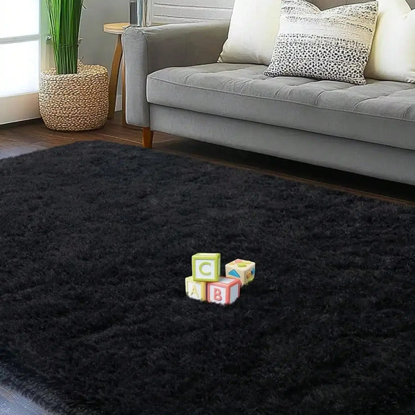 Plush Long-Pile Area Rug – Super Soft Non-Slip Thick Carpet