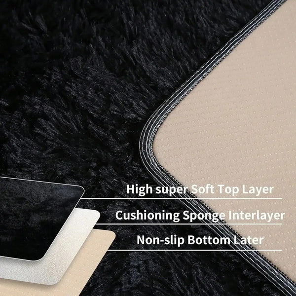 Plush Long-Pile Area Rug – Super Soft Non-Slip Thick Carpet