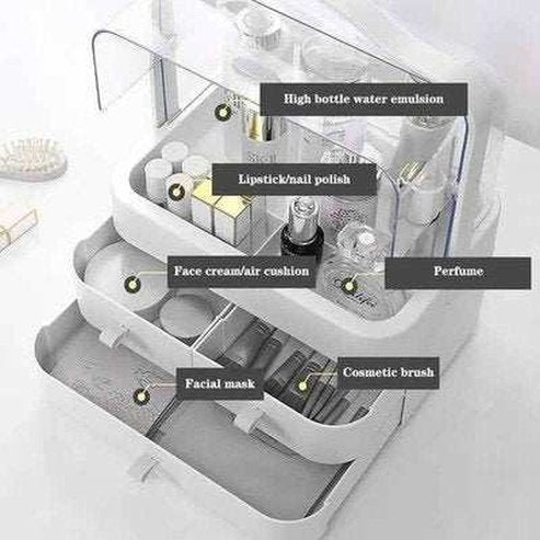 Portable Makeup Organizer Storage Box Large Capacity