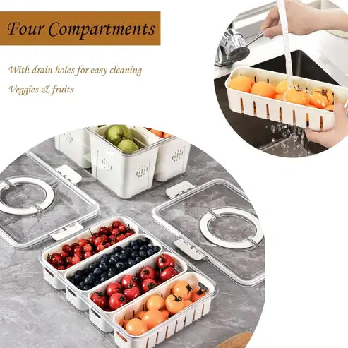 Portable Snack Tray with Lid Handle