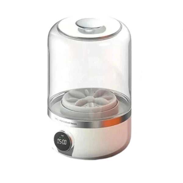 Portable Underwear Cleaner, 1L Mini Socks Washing Machine, Dehydratable Laundry Bucket