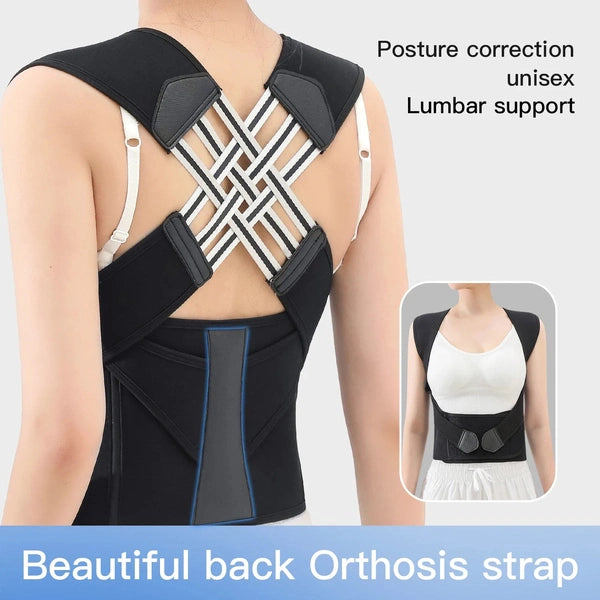 Posture Back Brace, Adjustable Back Support Strap to Prevent Spinal Distortion