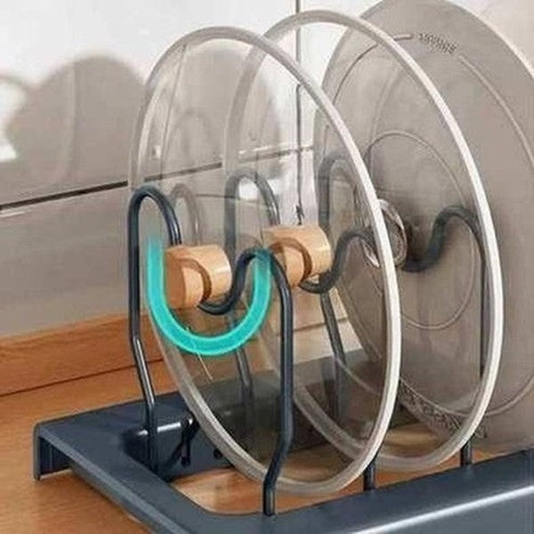 Pot Lid Rack Stainless Steel Holder Shelf