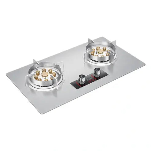 Powerful and Precise 2-Burner Stainless Steel Gas Stove