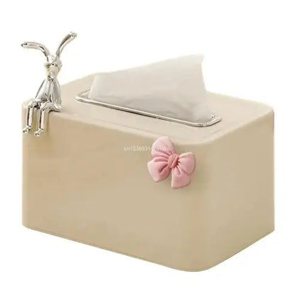 Practical Refillable Tissue Box with Spring Holder